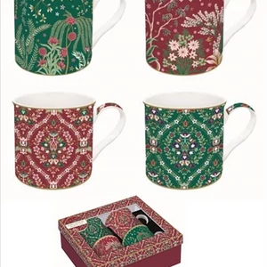 Bögre szett porcelán 3dl Atmosphere, Eclectic Chic 4db-os dobozban