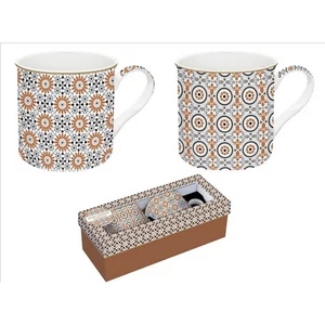 Bögre szett porcelán 3dl Atmosphere, Geoethnic 2db-os dobozban