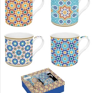 Bögreszett porcelán 3dl Atmosphere, Marrakech 4db-os dobozban