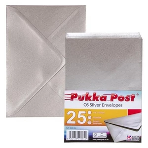 Boríték C6 szilikonos Pukka PadSilver, ezüst