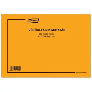 C 3334-5/2009 védőoltási Védőoltási kimutatás...fekvő A4 50lap