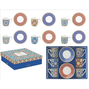 Csésze+alj kávés Porcelán 100ml Marrekech, Coffee Mania 6db-os dobozban