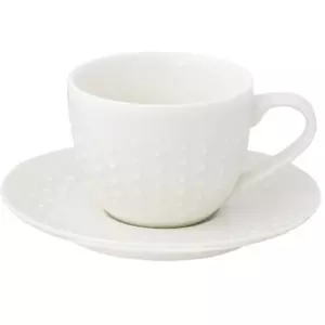 Csésze+alj porcelán 110ml,Drops White