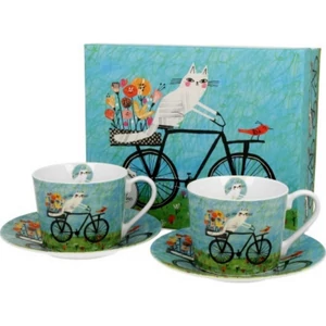 Csésze+alj Porcelán 2,3dl Bicycle 2db-os dobozban