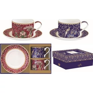 Csésze+alj Porcelán 2,4dl Coffee Mania, Eclectic Chic 2db-os dobozban