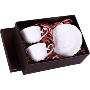 Csésze+alj Porcelán 250ml, 2 személyes, dobozban Bella Rosa