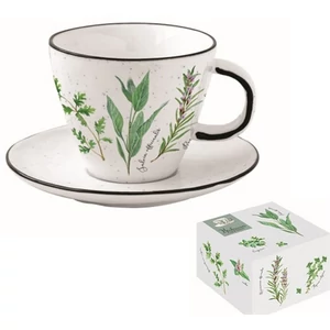 Csésze+alj Porcelán 2,5dl Herbarium dobozban