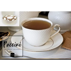 Csésze+alj Porcelán 2,5dl Puccini 6db-os dobozban