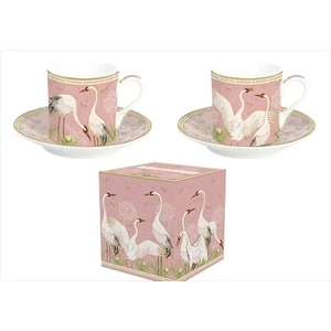 Csésze+alj kávés Porcelán 75ml Dancing Herons 2db-os dobozban