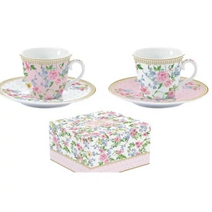 Csésze+alj kávés Porcelán 80ml Garden Joy 2db-os dobozban