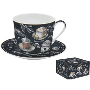 Csésze+alj porcelán reggeliző 4dl Barista dobozban