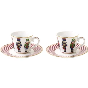 Csésze+alj Porcelán karácsonyi 80ml Nutcracker 2db-os dobozban