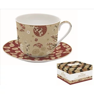 Csésze+alj porcelán reggeliző 4dl Kimono Atmosphere dobozban