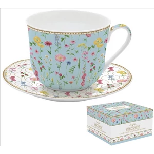 Csésze+alj porcelán reggeliző 4dl Meadow Flowers Atmosphere dobozban