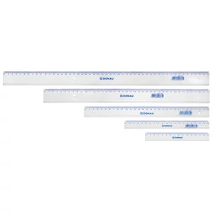 Vonalzó 30cm műanyag Donau áttetsző extra keménységű Irodai kiegészítők Donau 7053001PL-00
