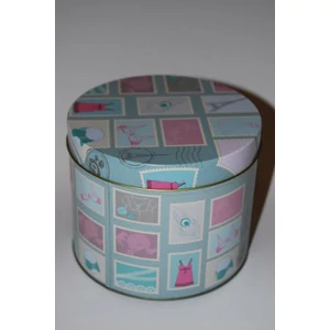 Díszdoboz kerek bádog