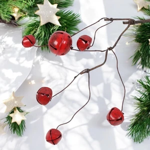 Dekor ág 40cm Karácsonyi harangok, piros 130x170cm 10x10x40cm DST25