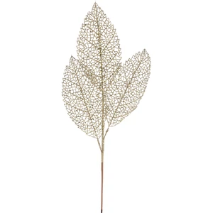 Dekorág gllittereslevél 20' 70cm óriás glitteres ág arany váza és fenyőfa dekor