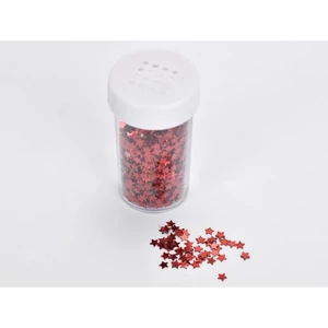 Dekor flitter 30ml Csillag alakú, piros színű