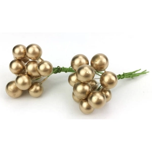 Karácsonyi gyöngy pick 1cm Gyöngy betűzős arany 24db/csomag [5998997714756]