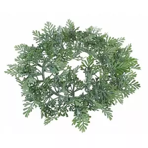 Koszorú dekor selyemvirág páfrány, 18cm zöld