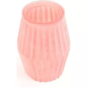 Dekor mécsestartó üveg D9 H13matt rózsaszín