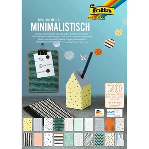 Színes dekor papír készlet 24x34cm 20ív/csomag "minimál stílus" 