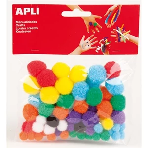 Dekor pompon Apli Creative vegyes színek 78db/csomag LCA13061