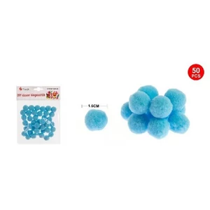 Dekor pompom égkék 1,5cm 50db-os 25