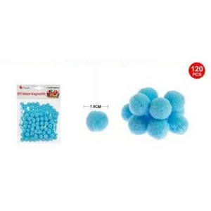 Dekor pompom égkék 1cm 120db-os 25