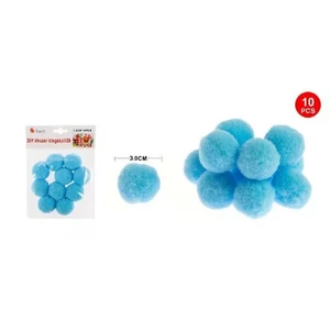 Dekor pompom égkék 3cm 10db-os 25