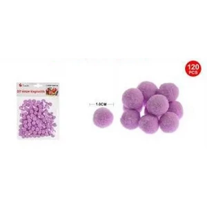 Dekor pompom lila 1cm 120db-os 25