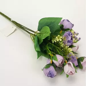 Selyemvirág - művirág csokor holland boglárka, lila 30cm