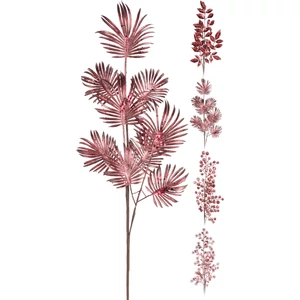 Selyemvirág - művirág metál s burgundi 4 féle mintával glitteres pink rózsaszín