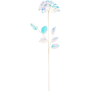 Művirág dekor pick 59cm fehér rózsaszín clear színben varázslatos fényes vázadekor