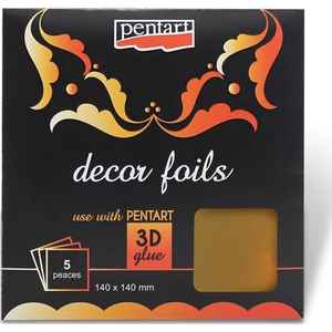 Dekorfólia arany 14x14cm- 5db csomag