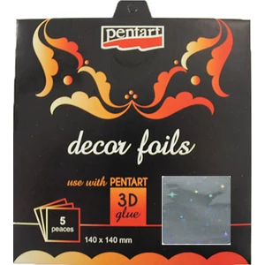 Dekorfólia hologram csillag 14x14cm- 5db csomag