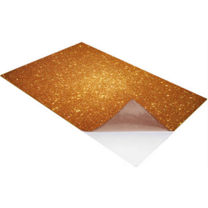 Dekorgumi glitteres arany 2mm, A4, öntapadós - Cre Art