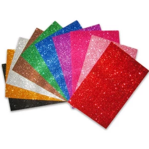 Dekorgumi öntapadós lila. glitteres csillámos