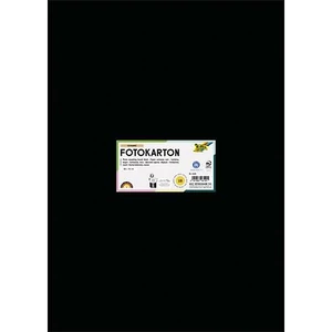 Dekorkarton 2 oldalas 50x70cm 300 g 10lap FOLIA fekete