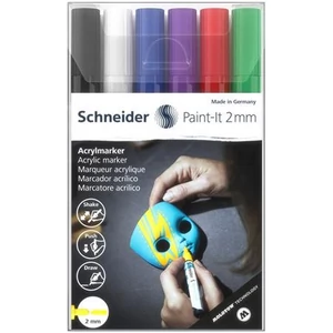 Dekormarker 2mm Schneider akril, Paint-It 310, 6 különböző szín TSC310V60