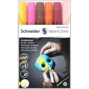 Dekormarker 2mm Schneider akril,Paint-It 310, 6 különböző szín TSC310V62