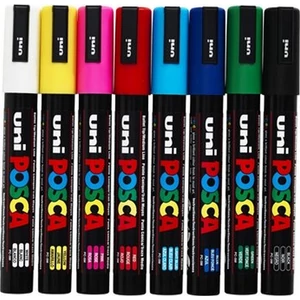 Decormarker UNI-BALL Posca 1,8-2,5mm vízbázisu fekete akril marker Írószerek UNI-BALL PC-5M BLACK