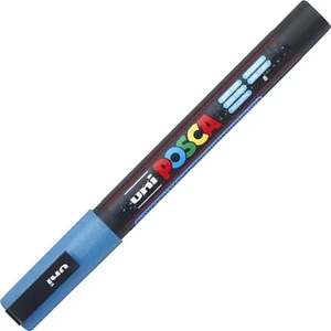 Dekormarker Uni 0,9-1,3 mm, Posca PC-3ML, fényes világoskék