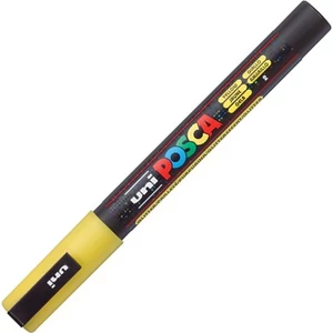 Dekormarker Uni 0,9-1,3 mm, Posca PC-3ML, fényes sárga