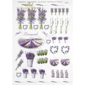 Decoupage rizspapír A4 Levendulás Lavande 210x297mm Itd. Collection R0040