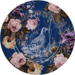 Tányér desszertes porcelán Katie Alice Navy Birds, Wild Apricity, 190x15x190mm 5234510