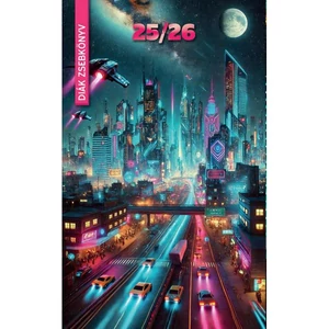 Diák zsebkönyv 2025/26 heti 125×205mm cyberpunk Diák zsebnaptár Realsystem   kollekció 5313-61