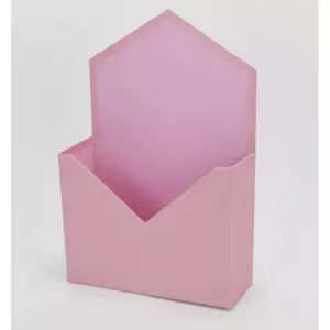 Díszdoboz boríték alakú papírdoboz, pink színű 7,5x19,5x30cm