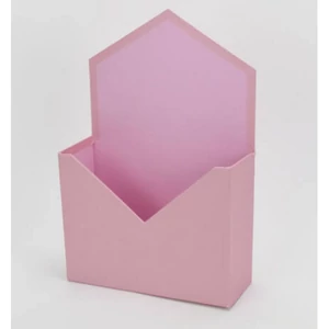 Díszdoboz boríték alakú papírdoboz, pink színű 7,5x19,5x30cm